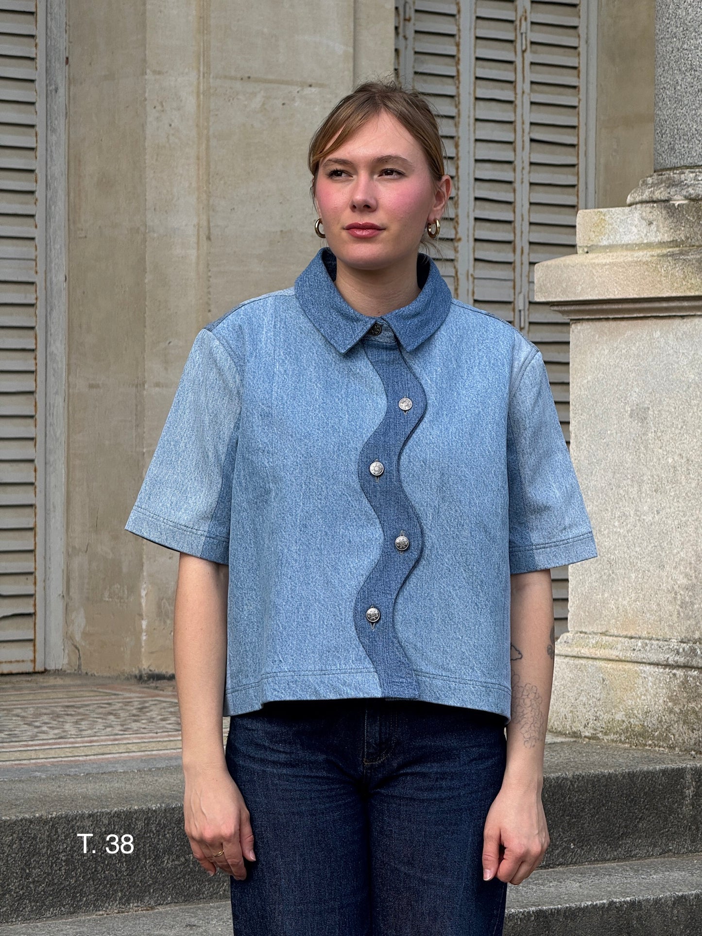 Veste en jean Vague 100% upcyclée