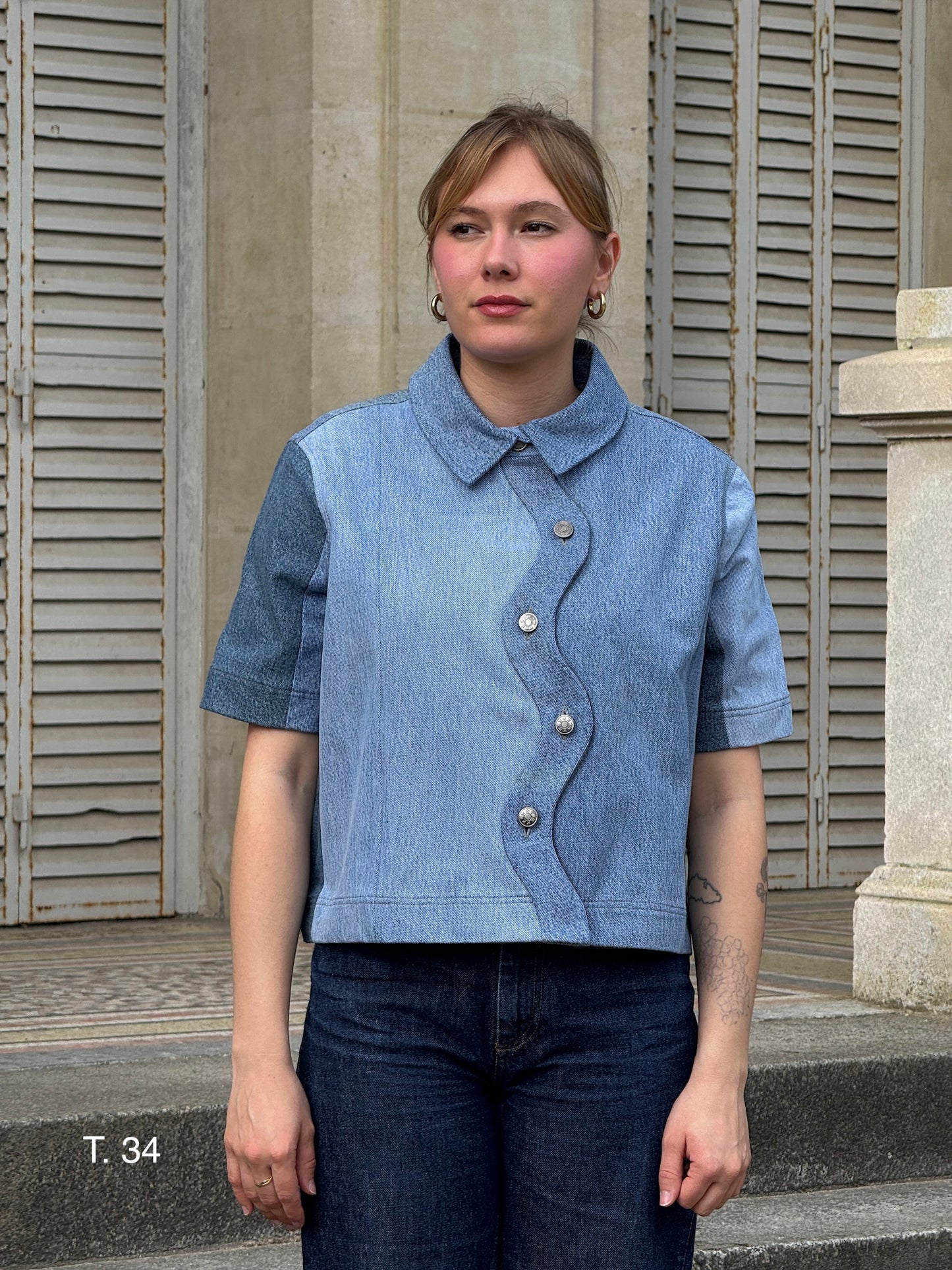 Veste en jean Vague 100% upcyclée