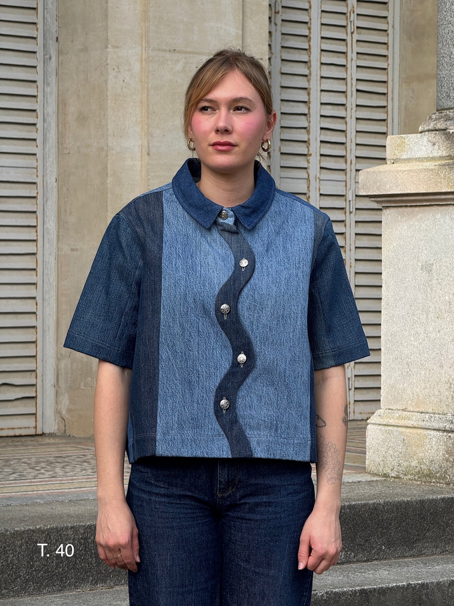 Veste en jean Vague 100% upcyclée