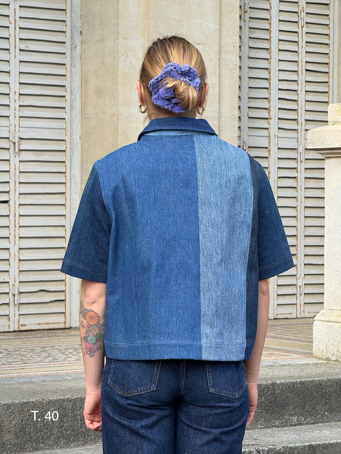 Veste en jean Vague 100% upcyclée