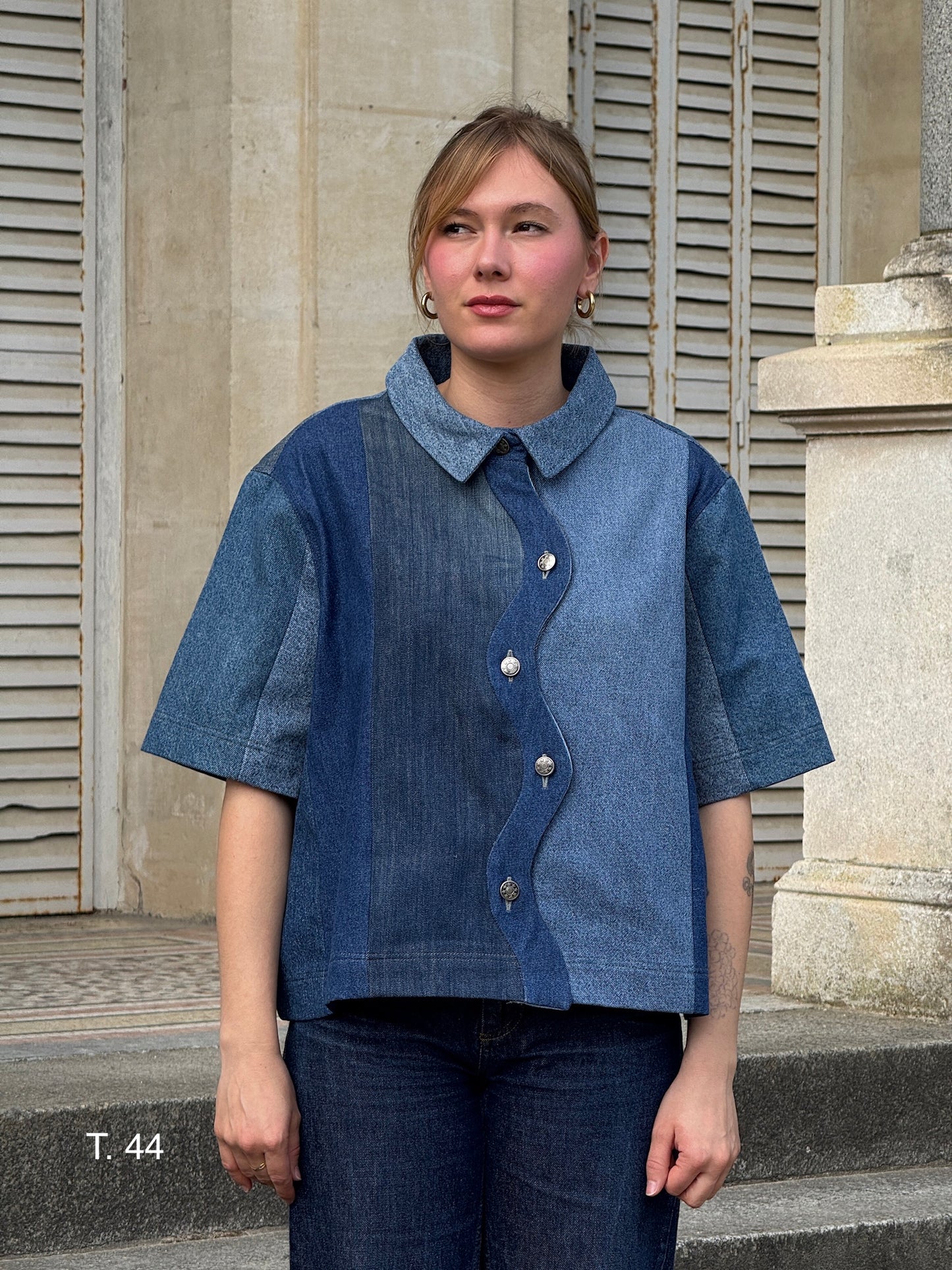 Veste en jean Vague 100% upcyclée