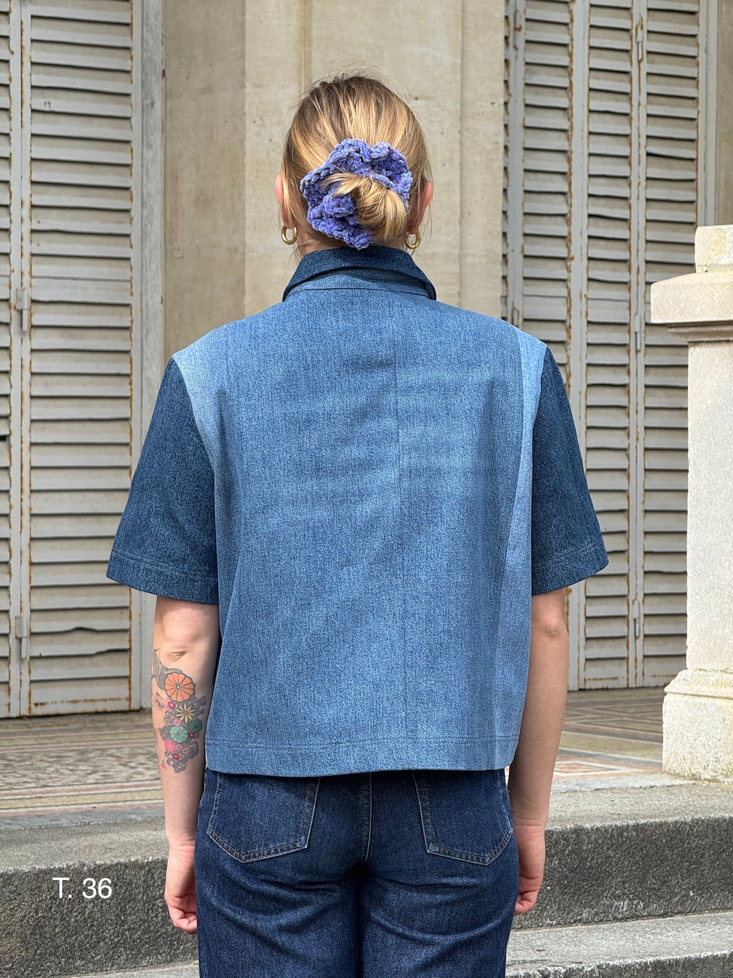 Veste en jean Vague 100% upcyclée