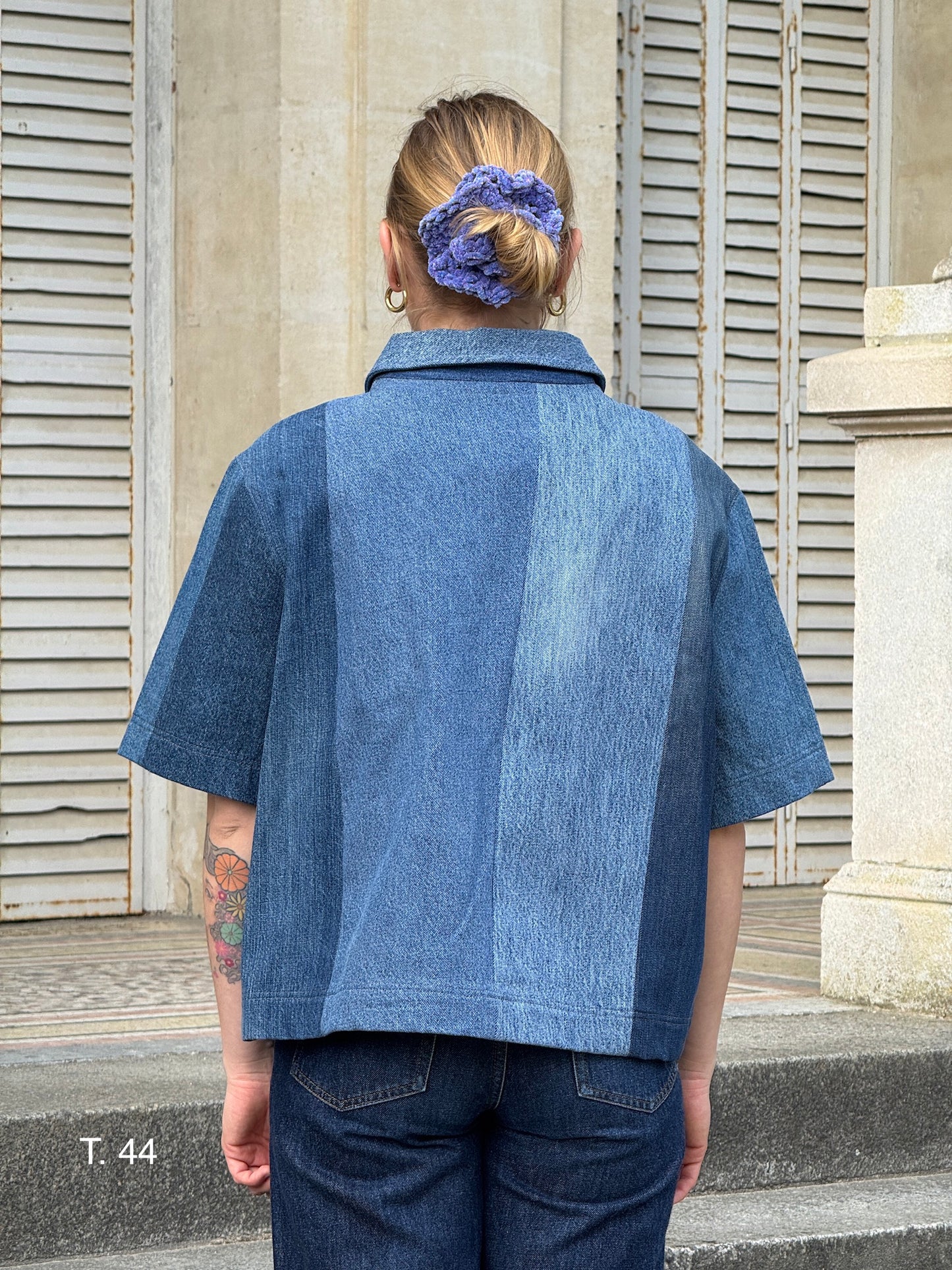 Veste en jean Vague 100% upcyclée