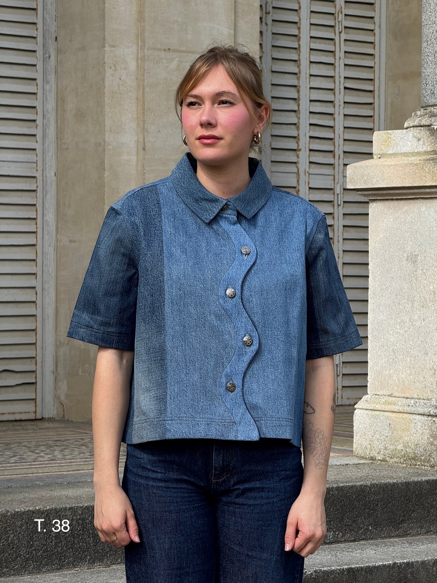 Veste en jean Vague 100% upcyclée