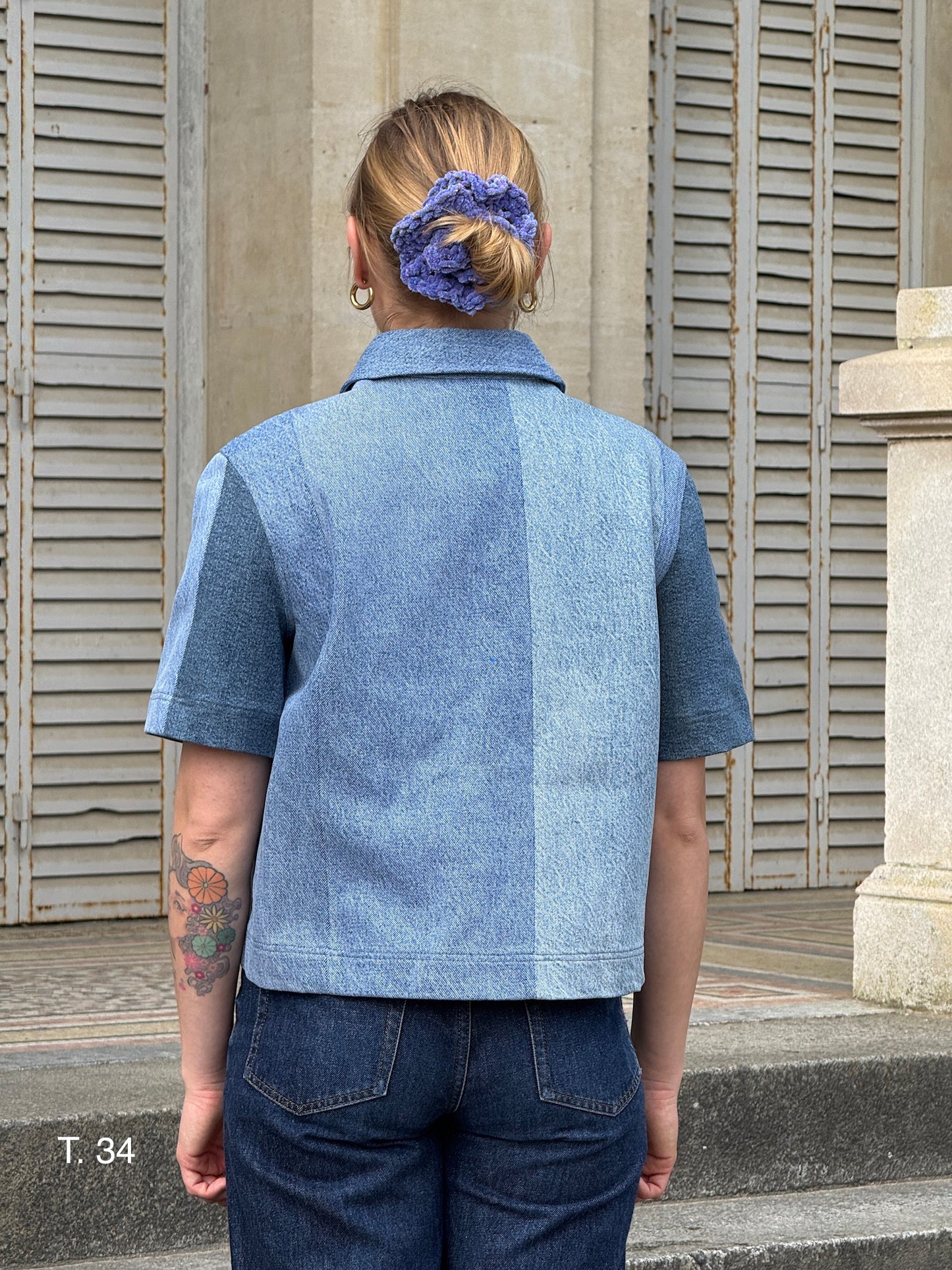 Veste en jean Vague 100% upcyclée