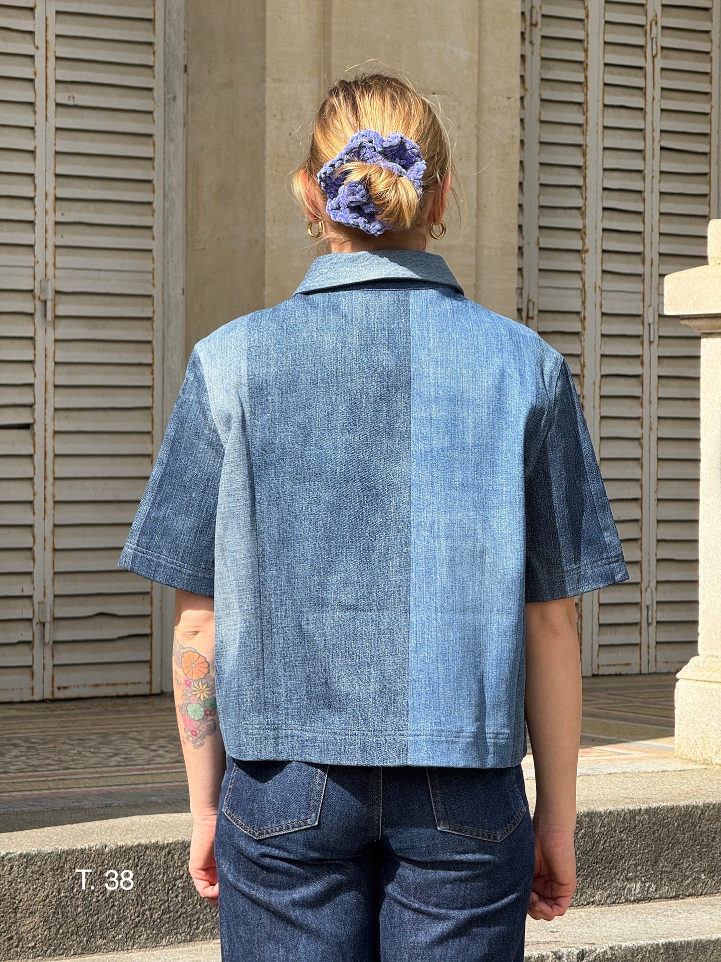 Veste en jean Vague 100% upcyclée