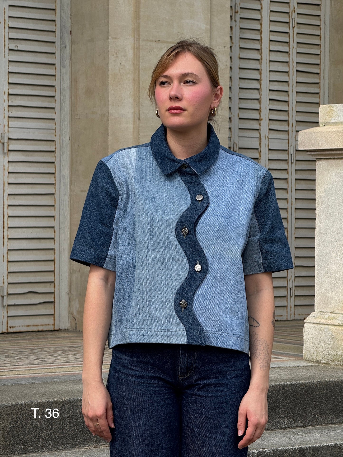Veste en jean Vague 100% upcyclée