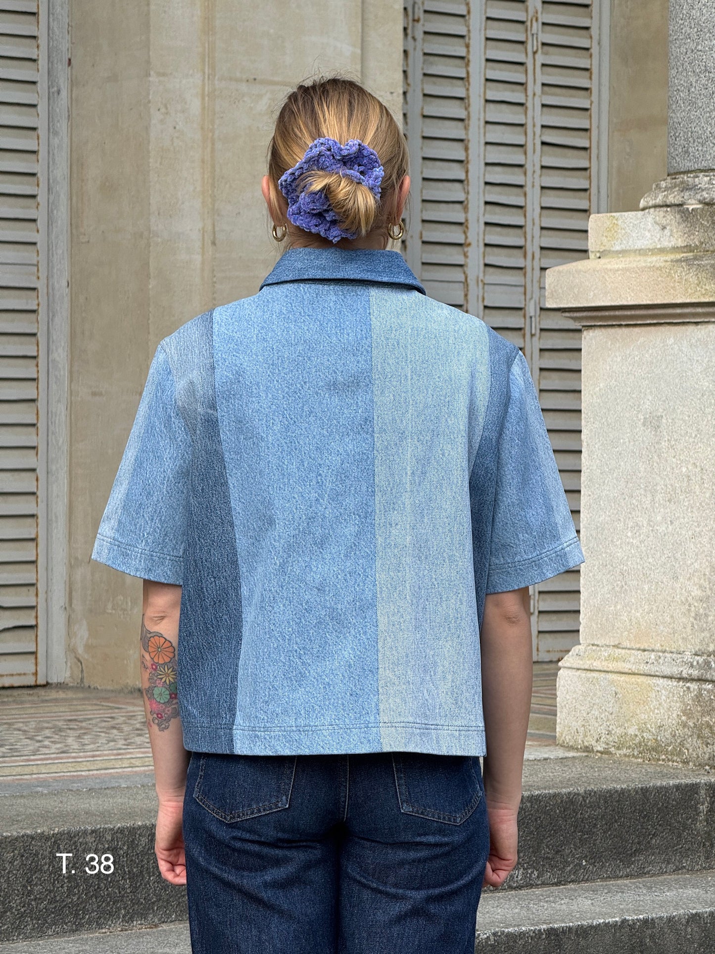 Veste en jean Vague 100% upcyclée
